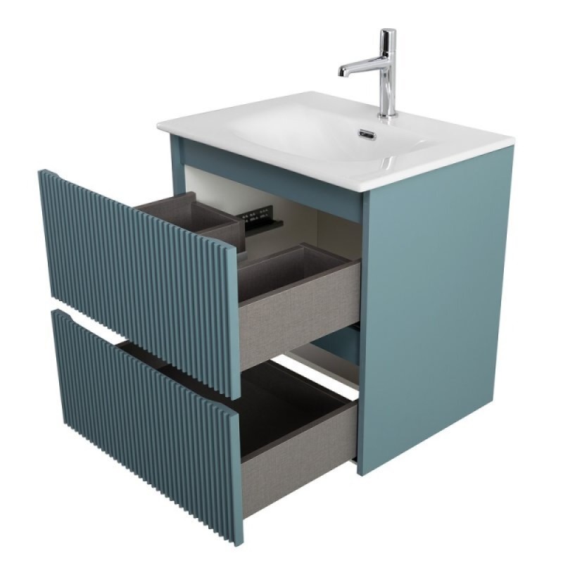 Тумба под раковину BelBagno UNO-MINI-500-2C-SO-AO, 50 см, подвесная, голубая матовая