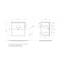 Тумба под раковину BelBagno UNO-MINI-600-2C-SO-AO, 60 см, подвесная, голубая матовая