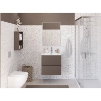 Тумба под раковину BelBagno UNO-MINI-600-2C-SO-СO, 60 см, подвесная, бежевая матовая