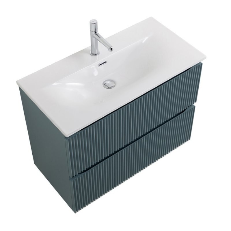 Тумба под раковину BelBagno UNO-MINI-800-2C-SO-AO, 80 см, подвесная, голубая матовая