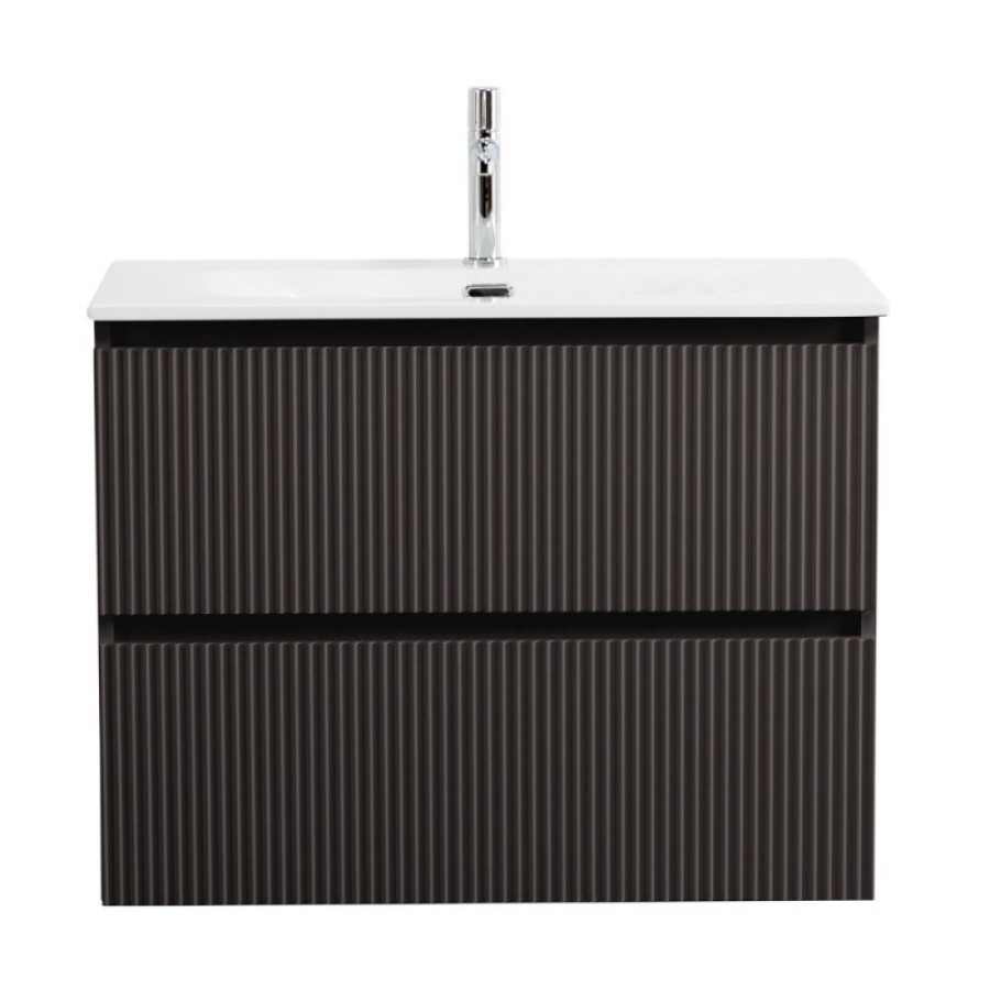 Тумба под раковину BelBagno UNO-MINI-800-2C-SO-GSO, 80 см, подвесная, темно-серая матовая