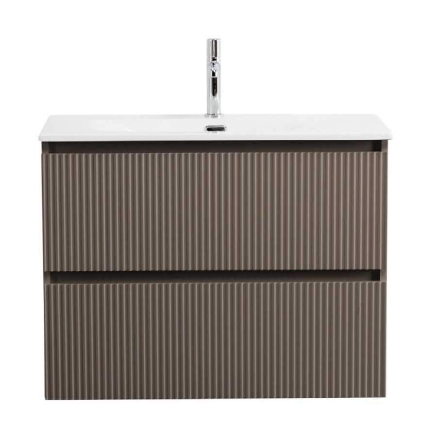 Тумба под раковину BelBagno UNO-MINI-800-2C-SO-СO, 80 см, подвесная, бежевая матовая