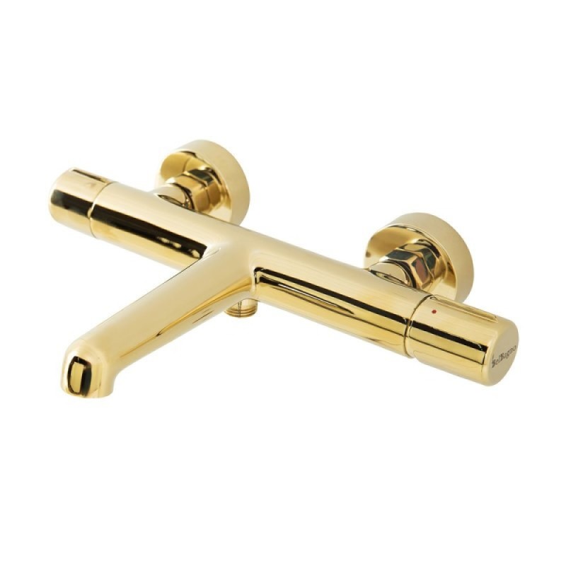 Смеситель для ванны и душа BelBagno UNO-VASM/DFS-ORO, с душевым гарнитуром, цвет золото