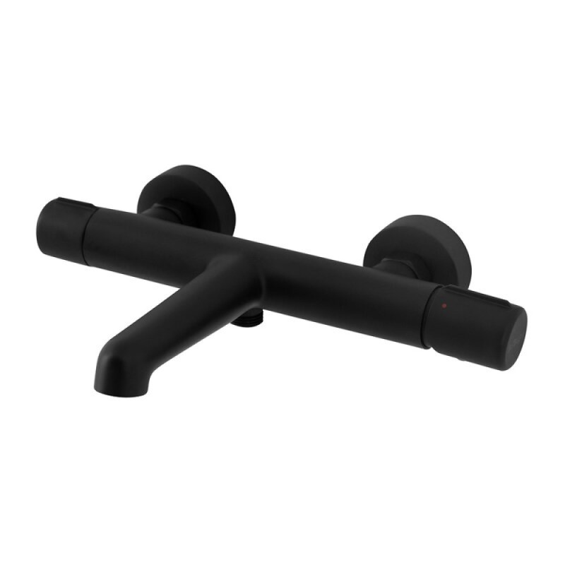 Смеситель для ванны и душа BelBagno Uno, черный матовый, UNO-VASM-NERO