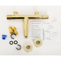 Смеситель для ванны и душа BelBagno Uno, золото, UNO-VASM-ORO