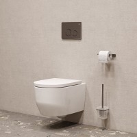 Клавиша смыва Iddis Unisteel UNSR2GMi77, механическая, графит матовый