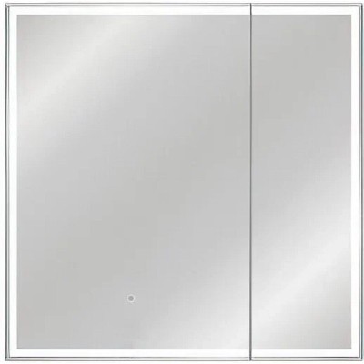 Зеркальный шкаф Style Line Квартет, 80 х 80 см, с LE...
