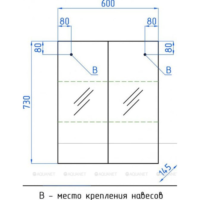 Зеркальный шкаф Style Line Амарант 60 Белый глянец