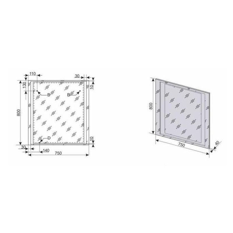 Зеркало Style Line ElFante Прованс 75 СС-00000443