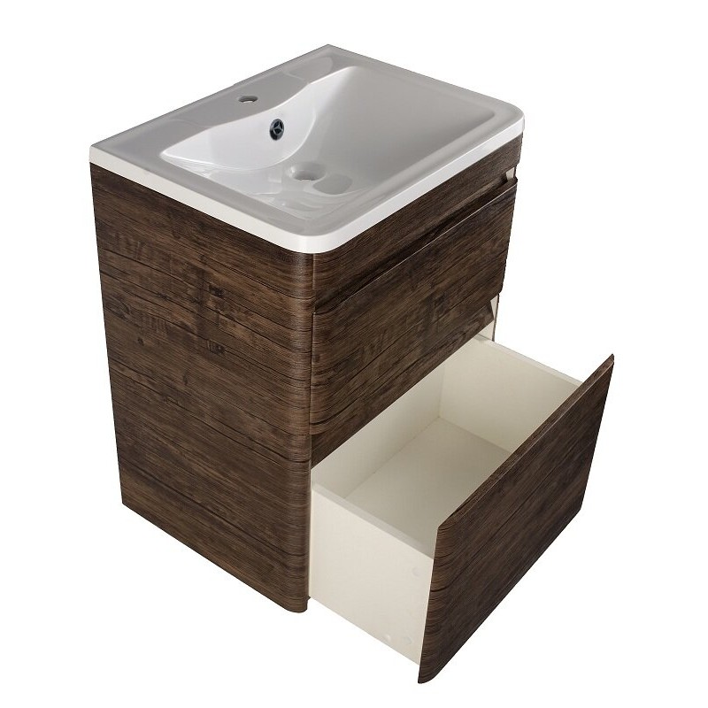 Тумба под раковину Style Line Атлантика 60 СС-00002207 Люкс Plus, 60 см, напольная, старое дерево