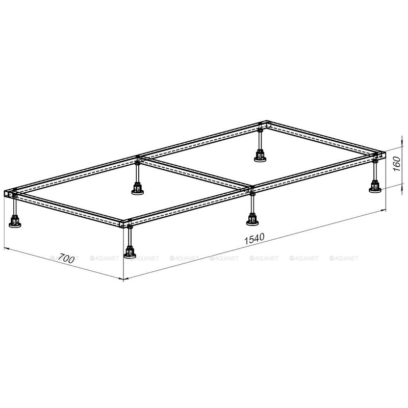 Каркас для поддона Allen Brau 160х80 8.00007