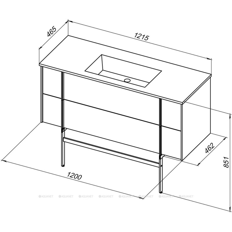 Тумба под раковину Allen Brau Reality 120 1.32008.WM белый матовый