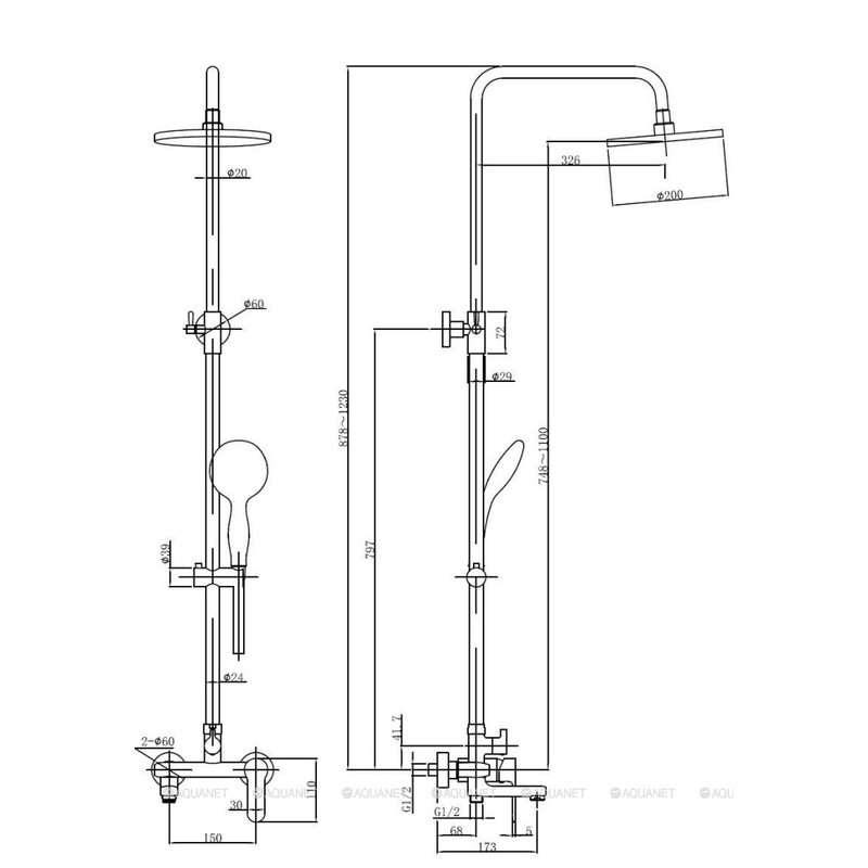 Душевая стойка Aquanet Passion R3
