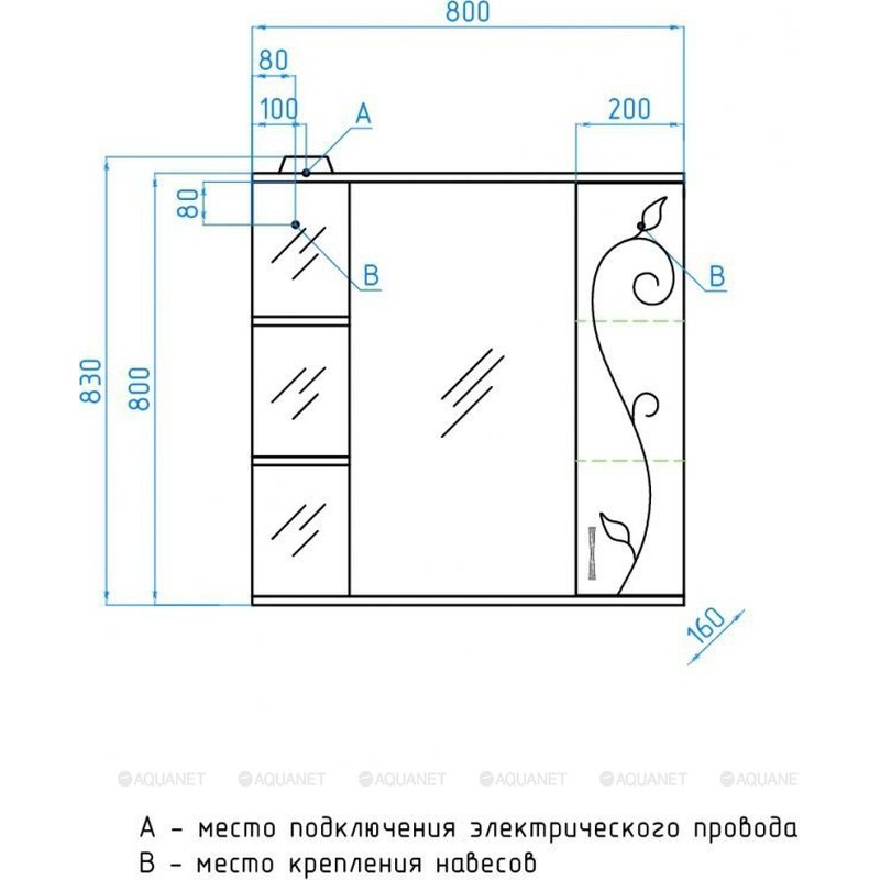 Зеркало со шкафом Style Line Эко фьюжн Панда 80 С с подсветкой Белый глянец
