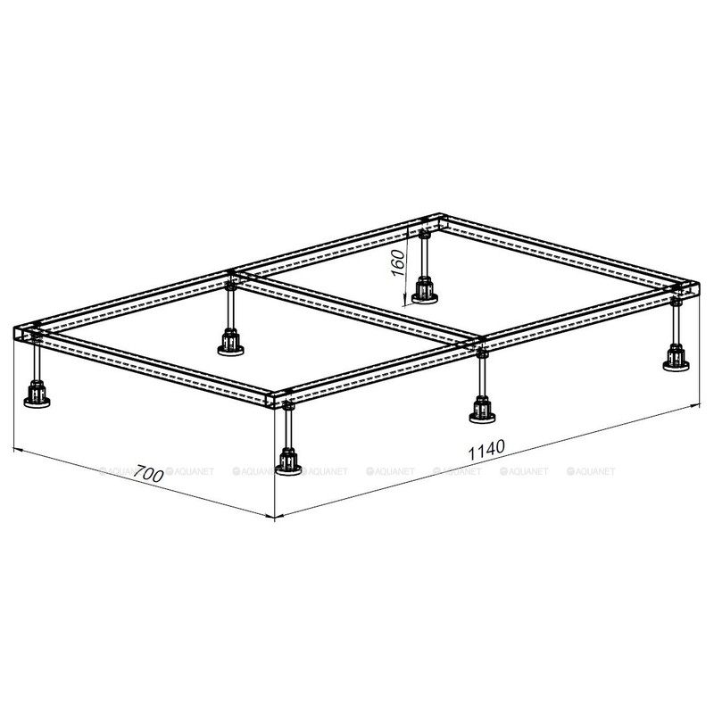 Каркас для поддона Allen Brau 120х80 8.00003