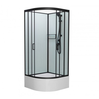 Душевая кабина Frank F409/2 Black без крыши Размер:9...