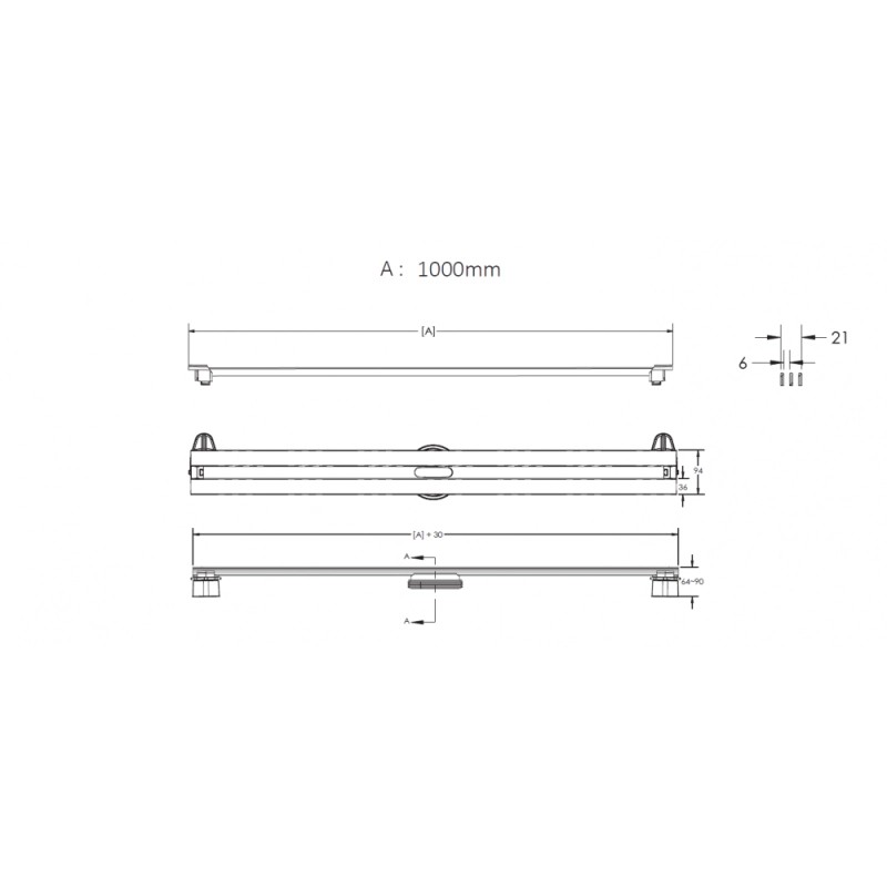 Душевой лоток Berges SUPER Slim 1000