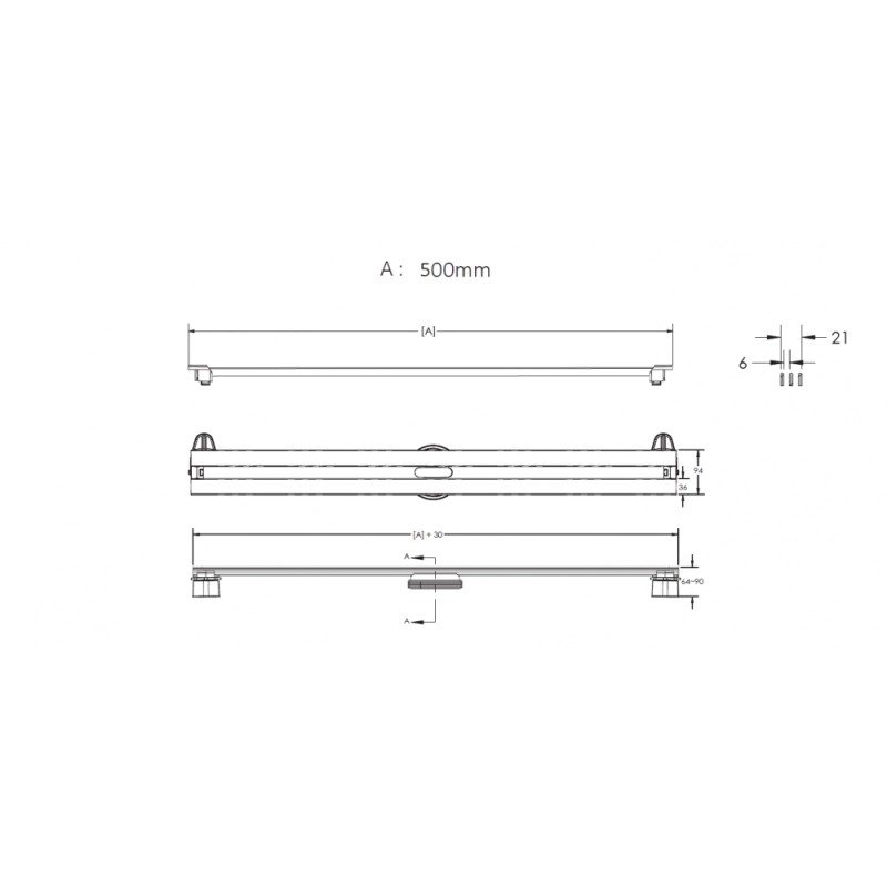 Душевой лоток Berges SUPER Slim 500