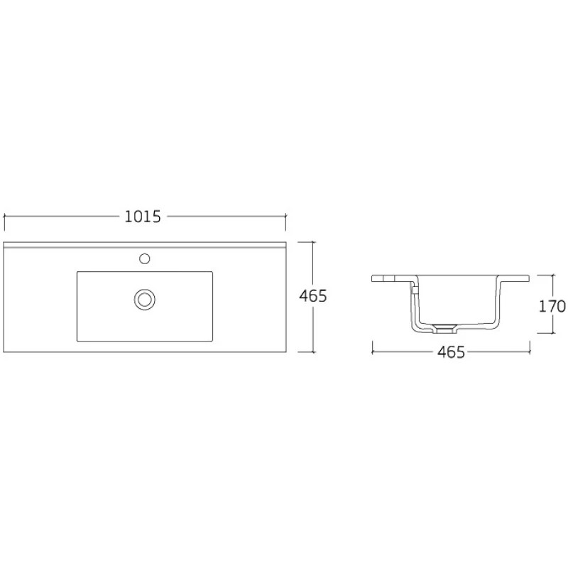 Раковина Vincea VBS-13100 керамическая, цвет белый