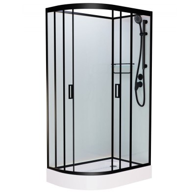 Душевая кабина Frank F412R Black Размер:120*80*15*210см