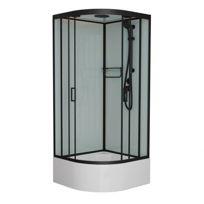 Душевая кабина Frank F409/2 Black Размер:90*90*40*220см