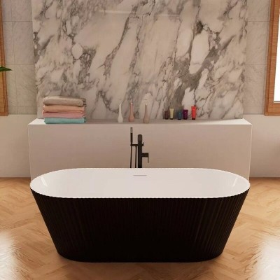 Ванна Frank F6103 White/Black отдельностоящая.