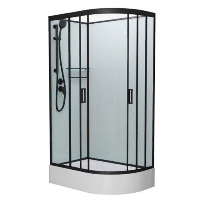 Душевая кабина Frank F412/1R Black без крыши Размер:...