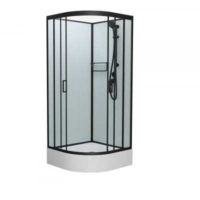 Душевая кабина Frank F409/1 Black без крыши Размер:9...