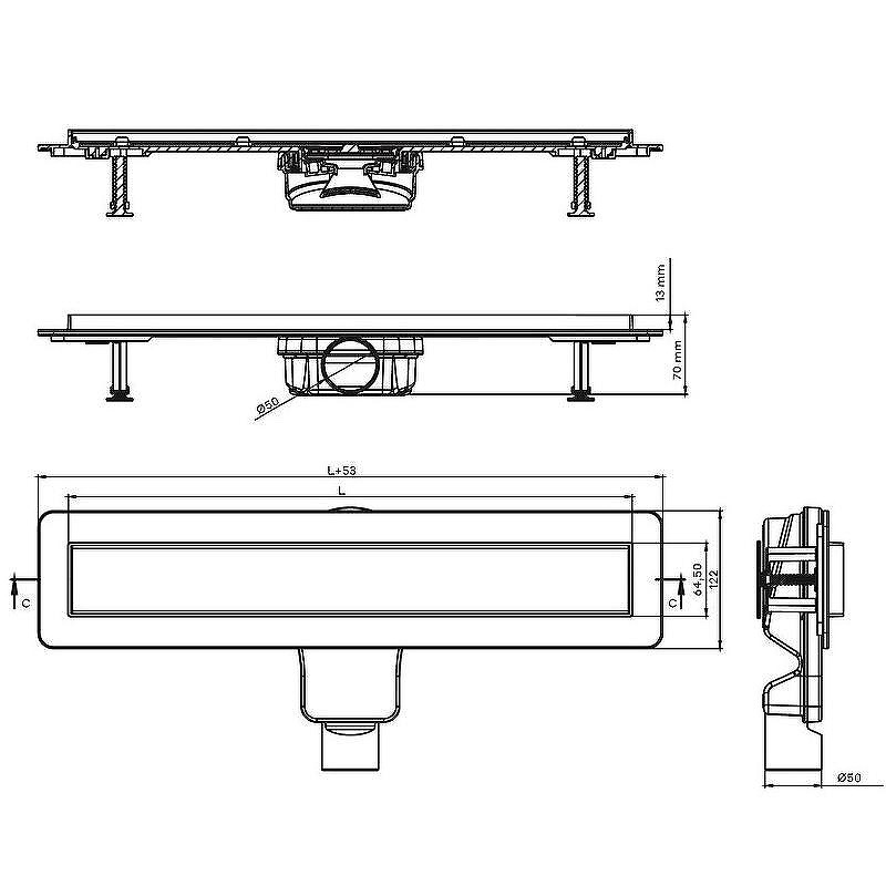 Душевой лоток Berges OPTIM Line 500