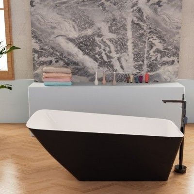 Ванна Frank F6106 White/Black отдельностоящая.