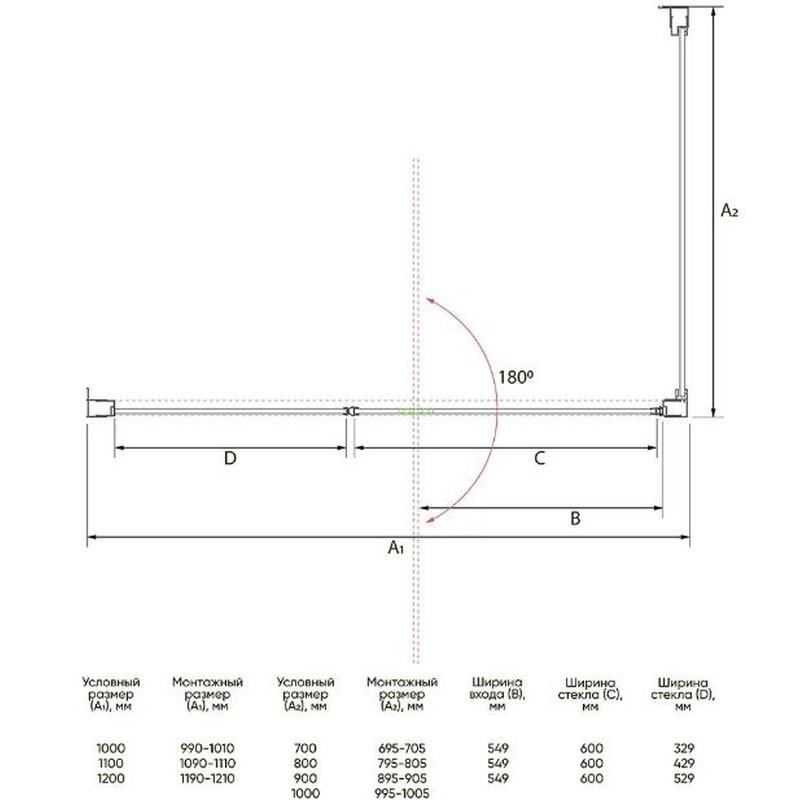 Душевой угол Veconi Rovigo RV-034R, 1200х700х1950, хром, стекло дождь RV034R-12070-06-C7