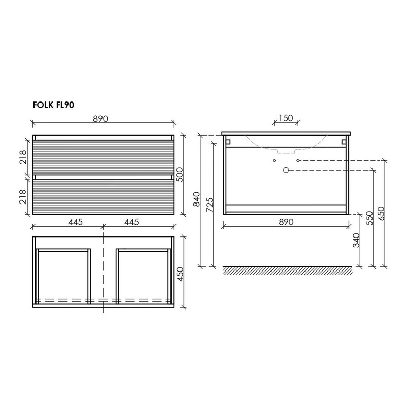 Тумба подвесная SANCOS Very 890х445х406, c одним  ящиком оснащенным доводчиками, Beige Soft , арт.VR90CE