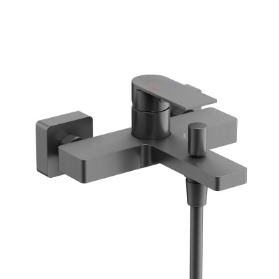 Смеситель для ванны и душа SANCOS Studio, вороненая ...