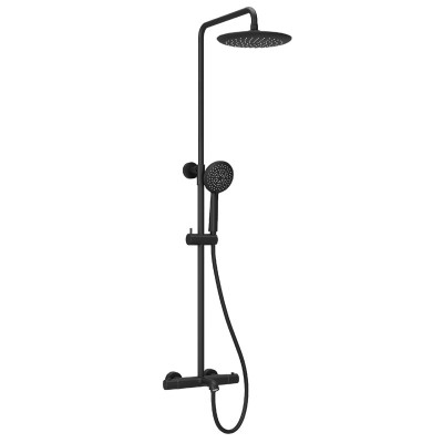 Душевая стойка с изливом и термостатом для ванны/душ...