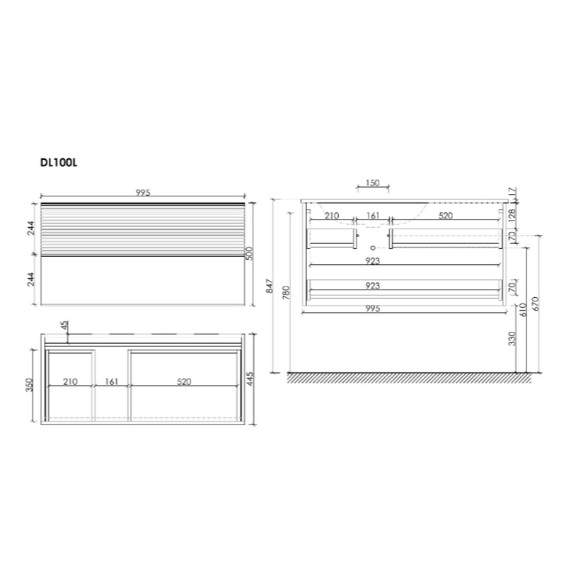 Тумба подвесная SANCOS Very 690х445х406, c одним  ящиком оснащенным доводчиками, Beige Soft , арт.VR70CE