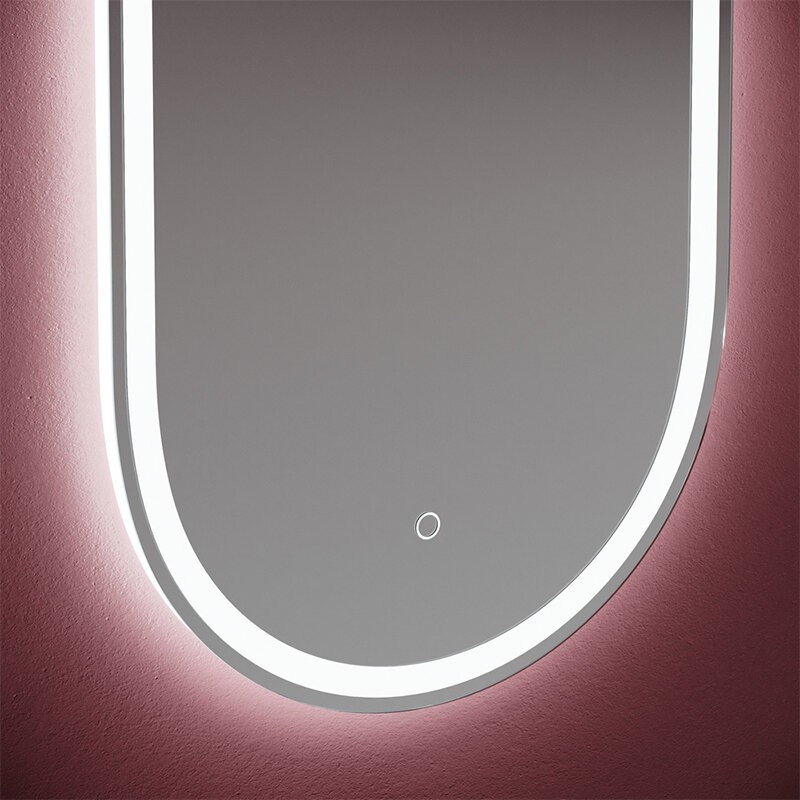 Зеркало для ванной комнаты SANCOS Oval, фронтальная подсветка 450х900 с сенсорным управлением на прикосновение, арт. OV45F