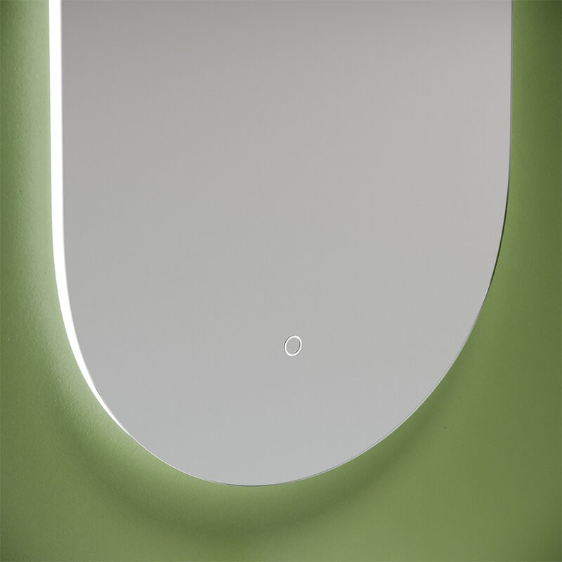 Зеркало для ванной комнаты SANCOS Oval, фоновая подсветка 450х900 с сенсорным управлением на прикосновение, арт. OV45C