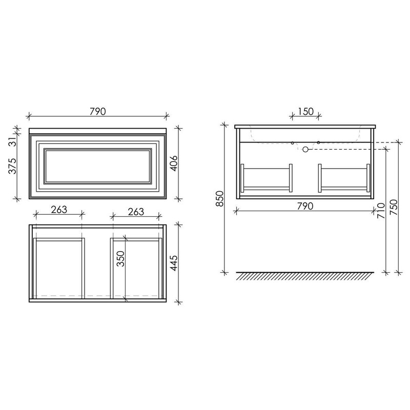Тумба подвесная SANCOS Very 790х445х406, c одним  ящиком оснащенным доводчиками, Bianco , арт.VR80W