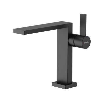 Смеситель для раковины SANCOS Linn, черный матовый, ...