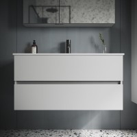 Тумба под раковину Sancos Urban 100, подвесная, белый глянец, UR100W