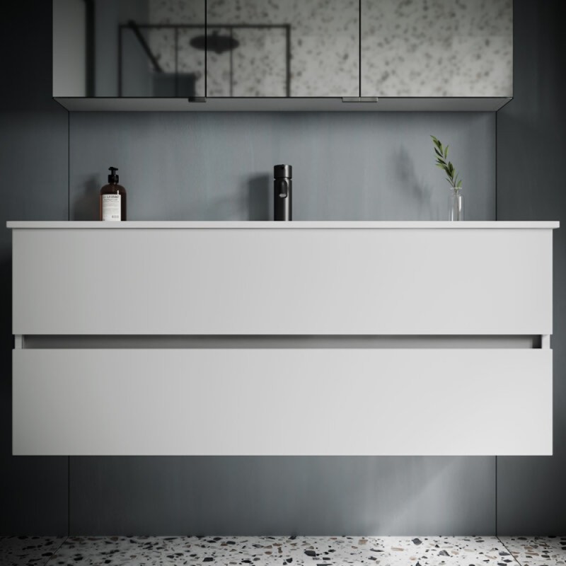 Тумба под раковину Sancos Urban 120, подвесная, белый глянец, UR120-1W