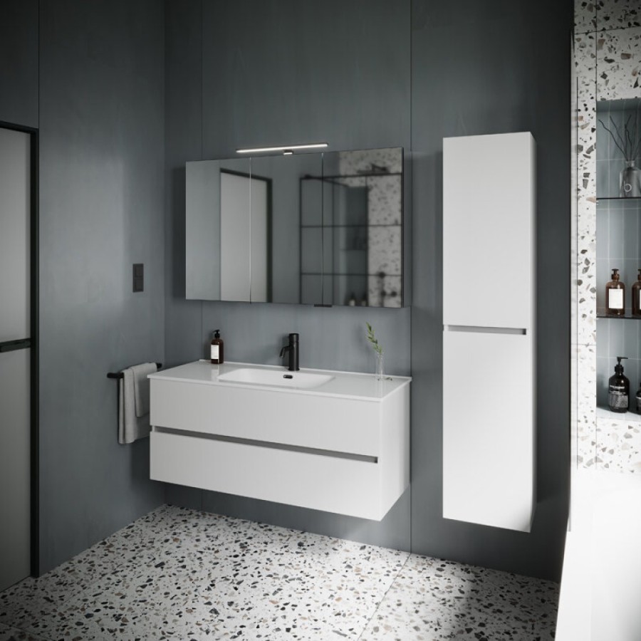 Тумба под раковину Sancos Urban 120, подвесная, белый глянец, UR120-1W