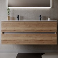 Тумба под раковину Sancos Urban 120, подвесная, дуб галифакс натуральный, UR120-2EG