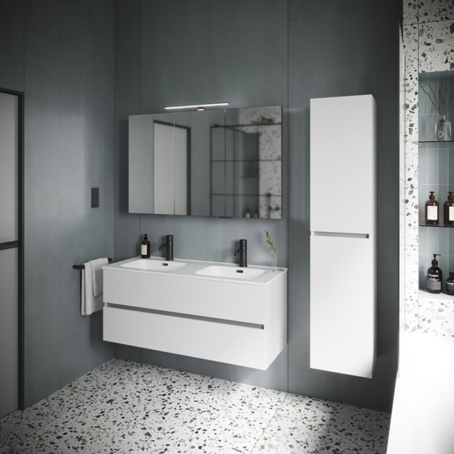 Тумба под раковину Sancos Urban 120, подвесная, белый глянец, UR120-2W