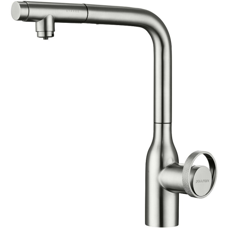 Смеситель Paulmark Urban Ur213104-BS для кухонной мойки, с подключением к фильтру, брашированная сталь