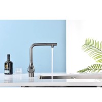 Смеситель Paulmark Urban Ur213104-BS для кухонной мойки, с подключением к фильтру, брашированная сталь