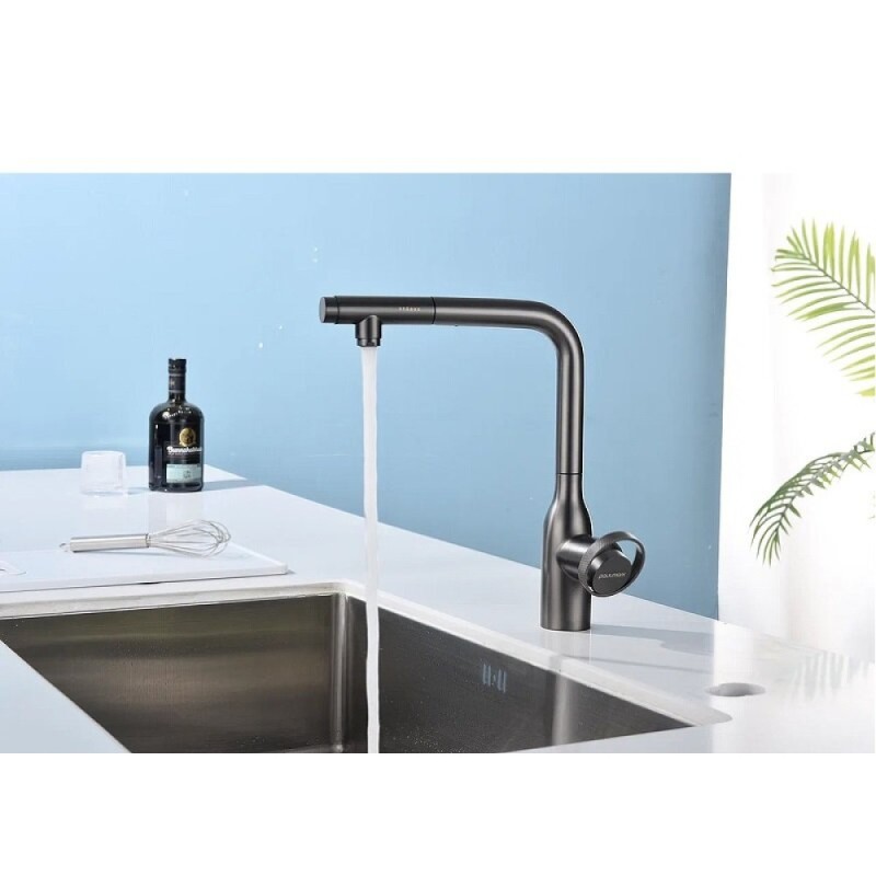 Смеситель Paulmark Urban Ur213104-BS для кухонной мойки, с подключением к фильтру, брашированная сталь