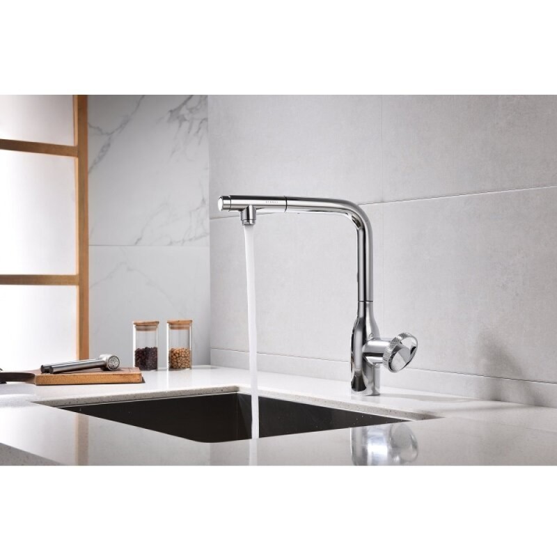 Смеситель Paulmark Urban Ur213104-CR для кухонной мойки, с подключением к фильтру, цвет хром