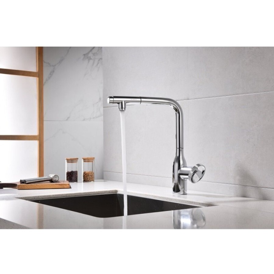 Смеситель Paulmark Urban Ur213104-CR для кухонной мойки, с подключением к фильтру, цвет хром