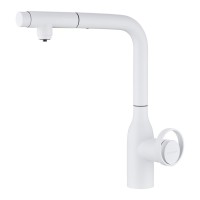 Смеситель Paulmark Urban Ur213104-WH для кухонной мойки, с подключением к фильтру, белый матовый